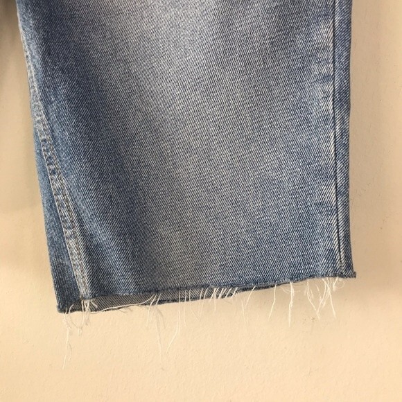 Grlfrnd Beverly One For The Road Denim Long Bermuda Boyfriend Jean Shorts 26 - Picture 10 of 16